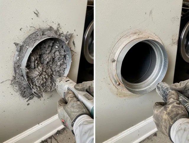 Professional clogged vent cleaning by Copley Dryer Vent Cleaning in Copley