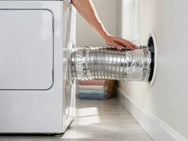 Professional dryer vent hose installation by Copley Dryer Vent Cleaning in Copley