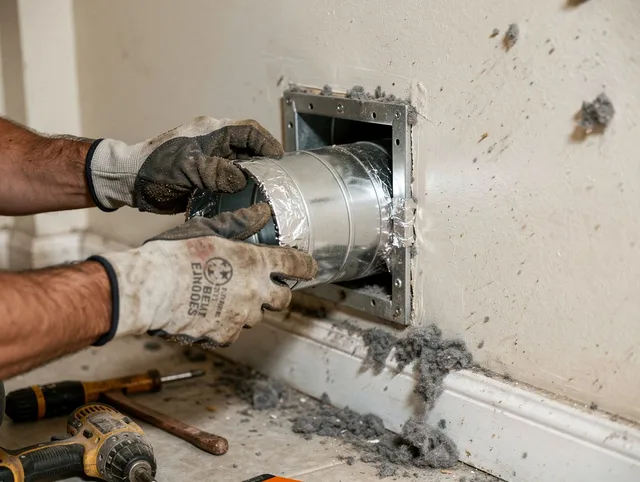 Professional dryer vent repair and installation by Copley Dryer Vent Cleaning in Copley
